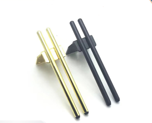 6041 - Hairpin furniture parts metal golden straight sofa legs / cabinet feet support - Image 2