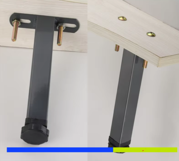 6010 - Fancy Height Adjustable Square Steel Bed Frame Tube Support Metal Bed Legs - Image 8