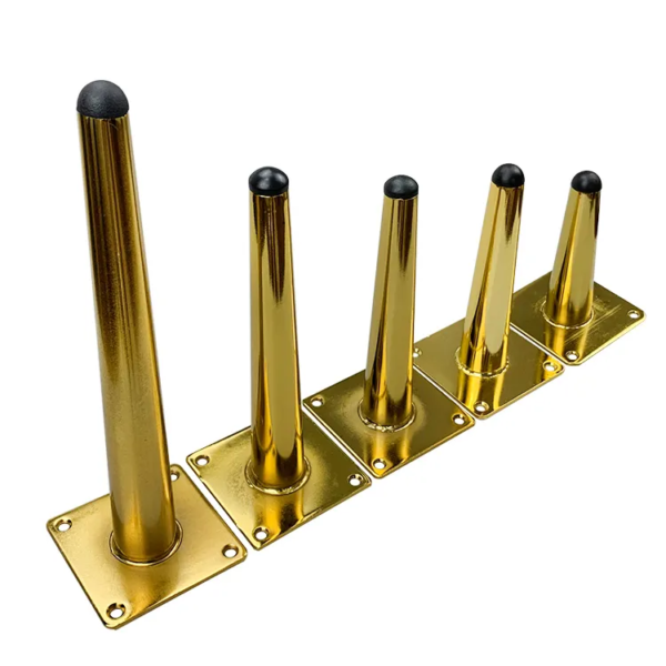 6019 - High Quality Pipe Pedestal Golden Furniture Legs - Image 4