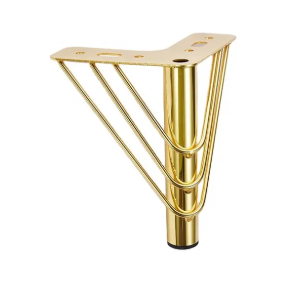 6033 - Custom Modern Gold Chrome Metal Cabinet Sofa Furniture Legs Replacement Metal Sofa Legs For Living Room