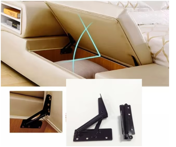 3005 - 75 degree iron spring tension rising and falling sofa bed hinge - Image 7