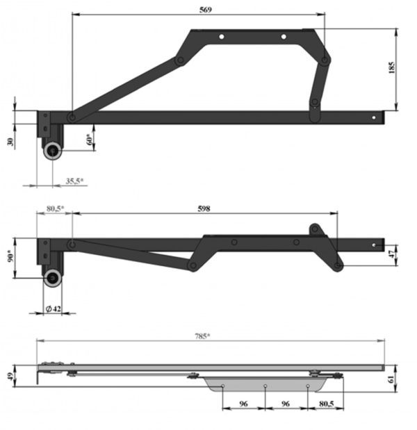 3007A - Slider & lift pull out sofa bed mechanism - Image 2